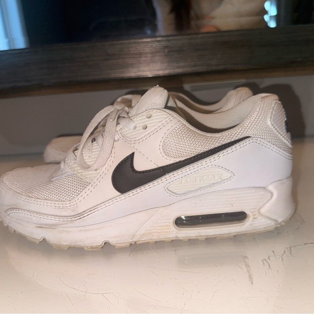 Nike Kids White and Black Air Max Sneakers